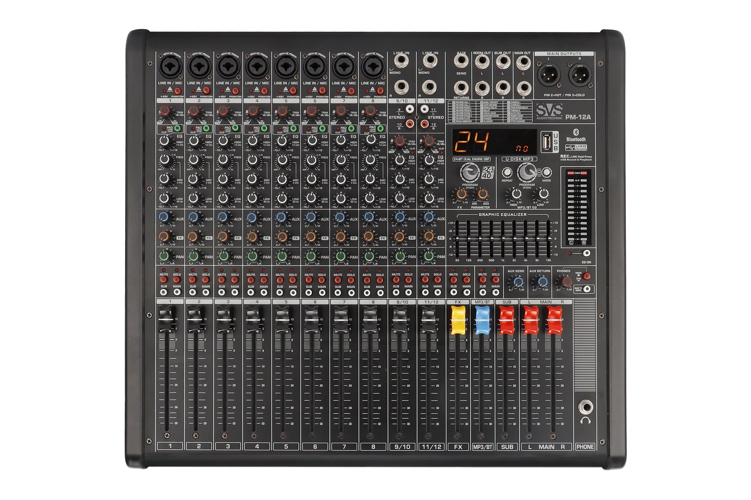 SVS Audiotechnik mixers PM-12A Активный аналоговый микшерный пульт, 12-канальный в Бугуруслане